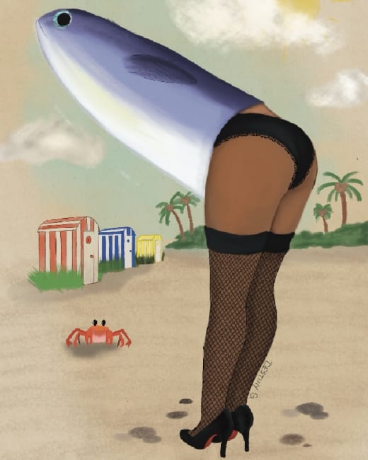 "Holy Mackerel" Original Print