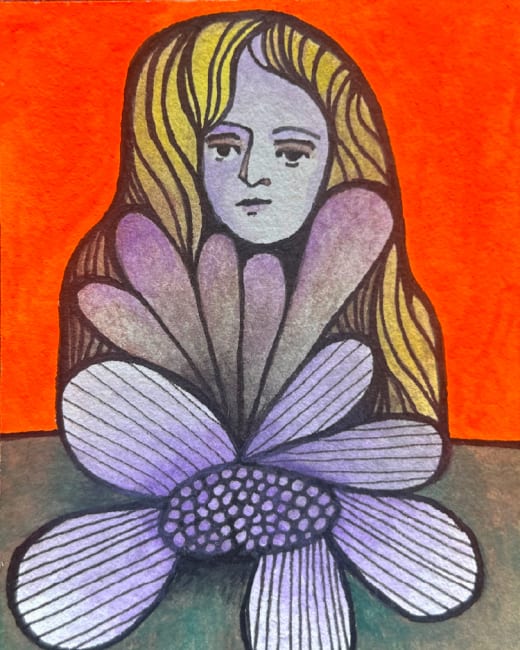 Woman with Flower 1