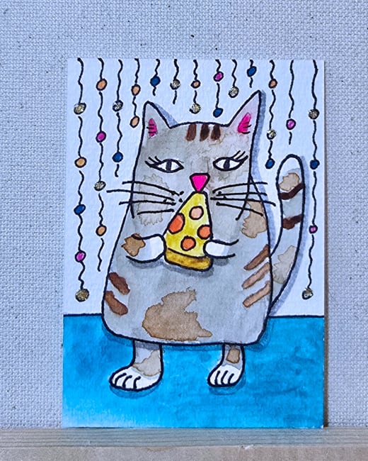 Cat with a Slice
