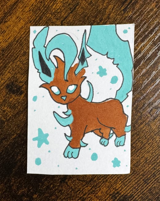 Grass-type Leafeon Pokémon ACEO #7