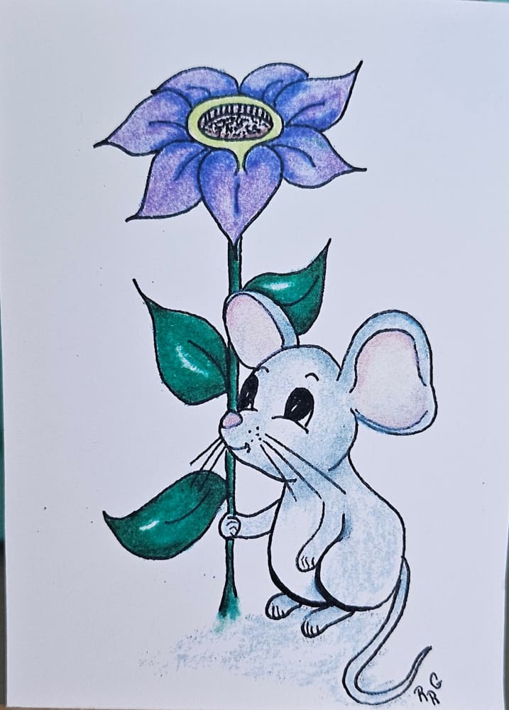 Hello, Whimsical ACEO by Ruth Gomes