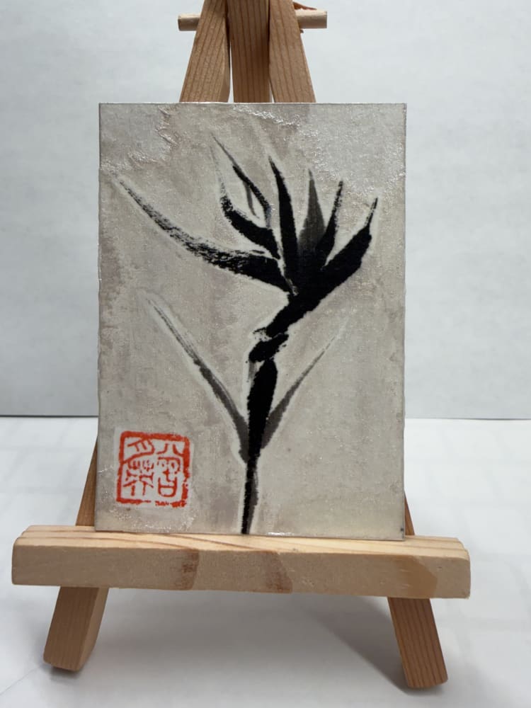 Bird of Paradise, Botanical ACEO by TiniArtDesigns