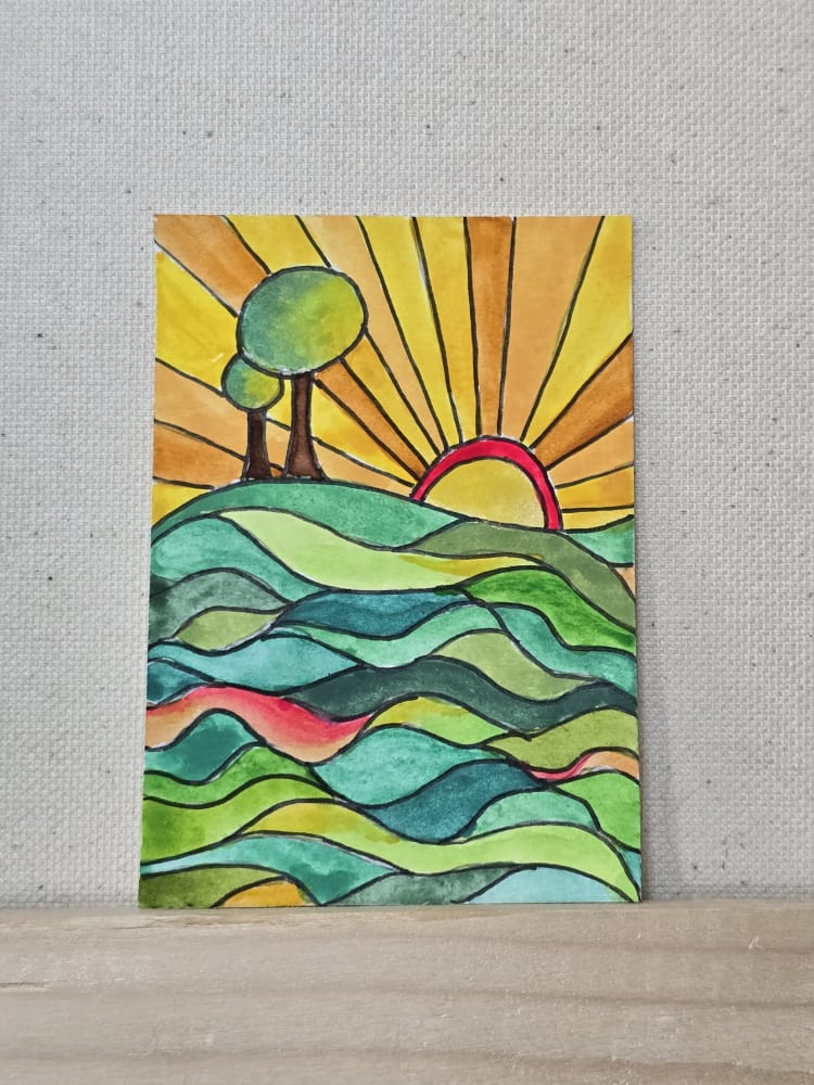 Here Comes The Sun, Nature ACEO by Jo Claire Hall