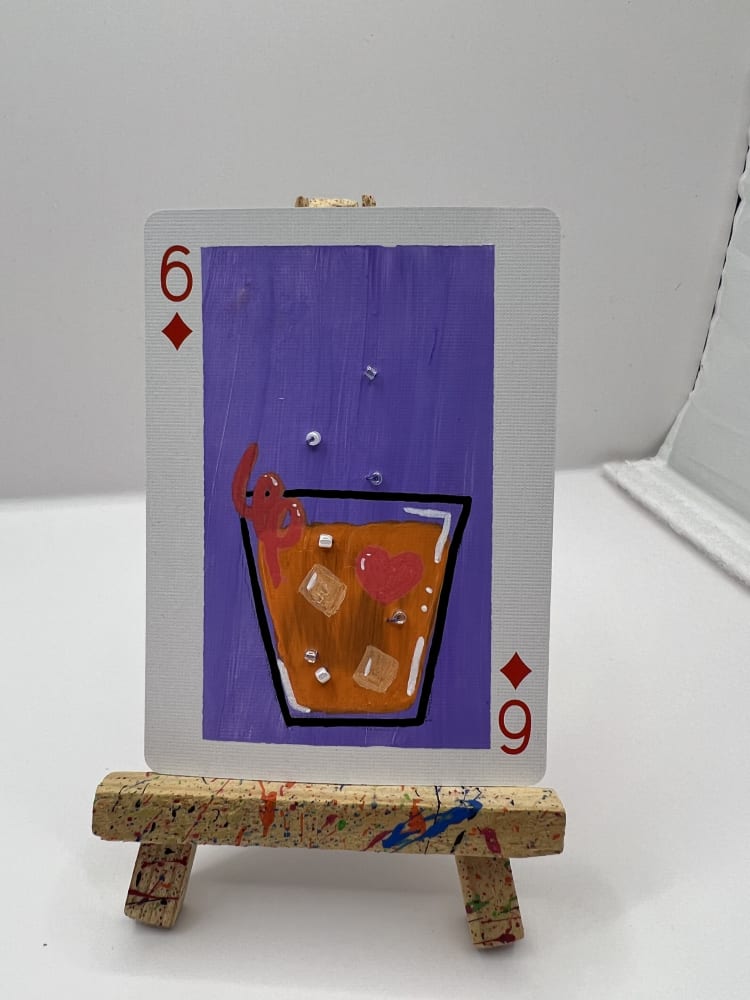 Cocktail Hour series #4, Pop Art ACEO by Bex Falconer Art
