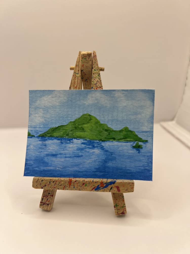 Landscape - The Island, Nature ACEO by Bex Falconer Art