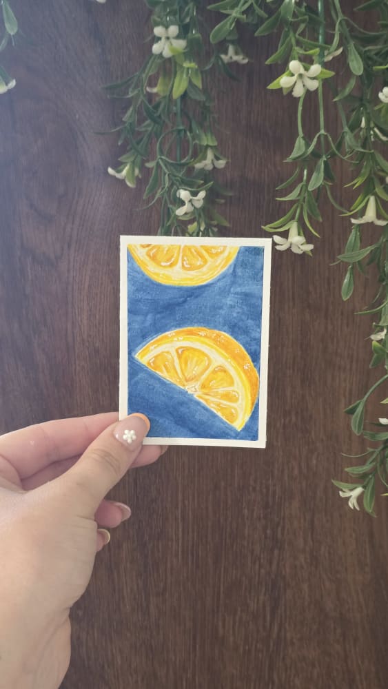 "Lemon, or Orange?", Food ACEO by Keri Fedorchuk