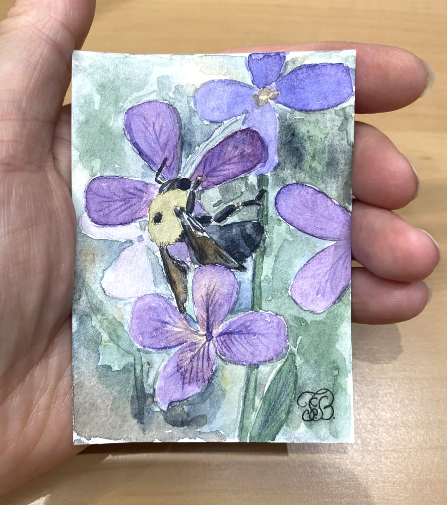 Purple Harvest, Nature ACEO by Tatyana Bondareva