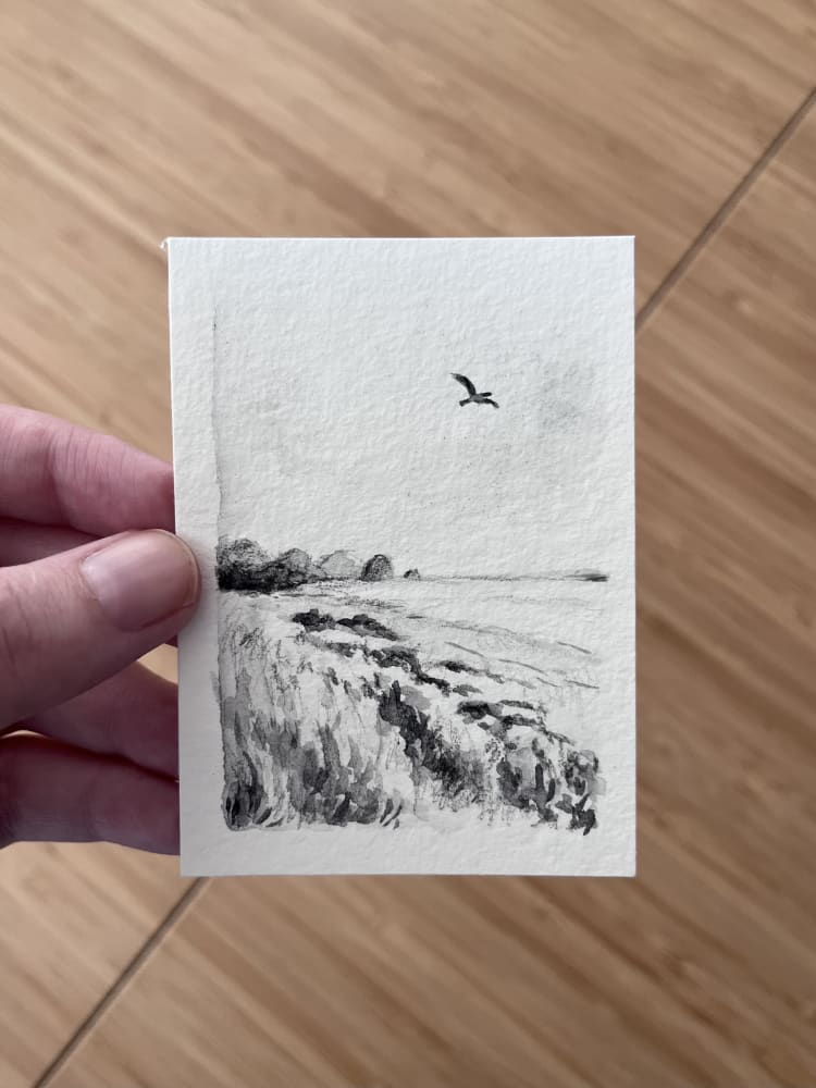 Seascape, Nature ACEO by Nina