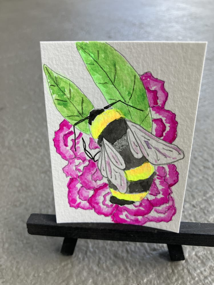 Bumblebee, Animals ACEO by Daniel Goodwin