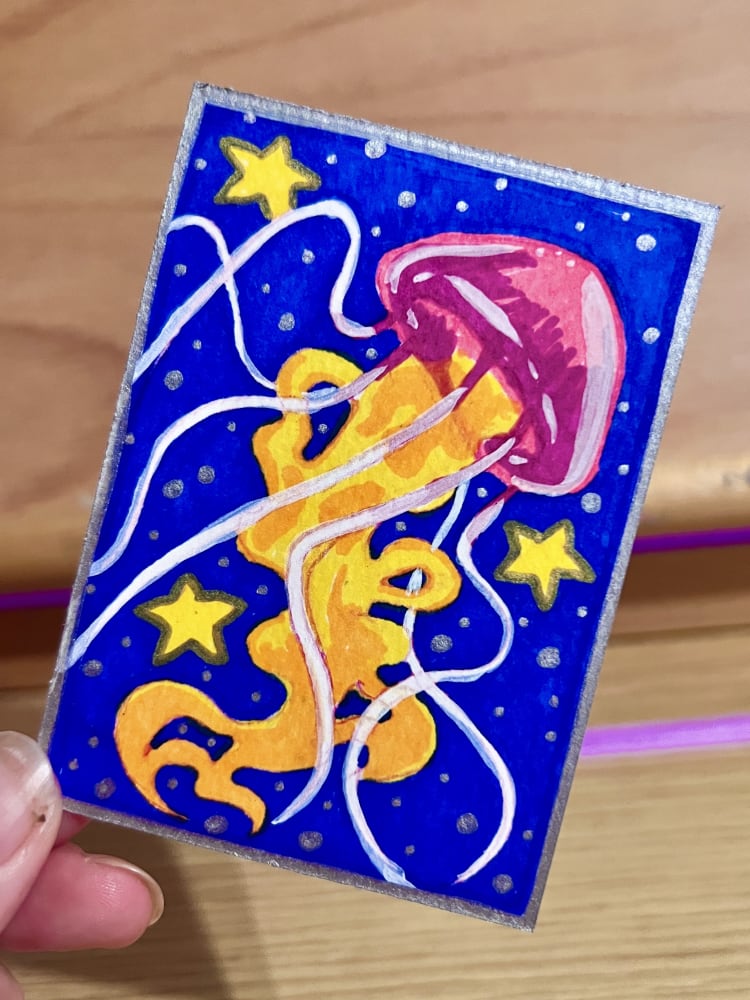 Star Jellyfish, Animals ACEO by Sam Stuckey