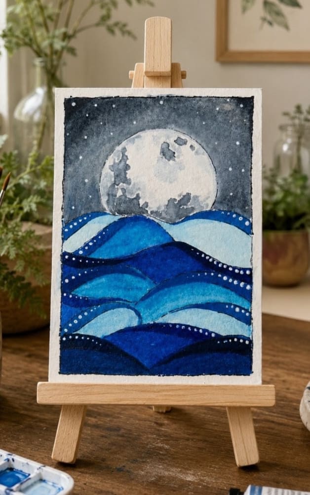 Lunar Lullaby, Nature ACEO by Becca M