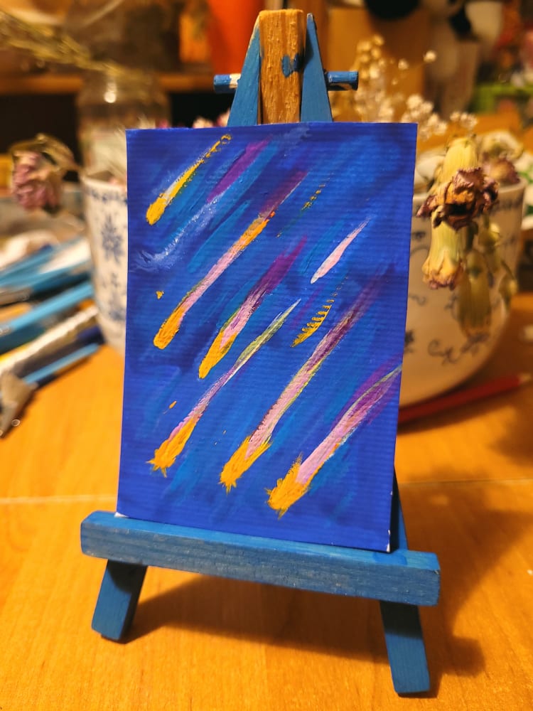 Shooting stars, Nature ACEO by Angelika F