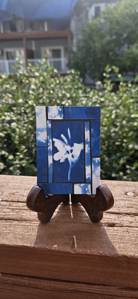 Cyan Collage, Nature ACEO by Abigail Stevens