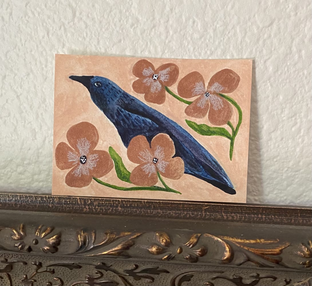Copper Flowers, Animals ACEO by Joni M Russell