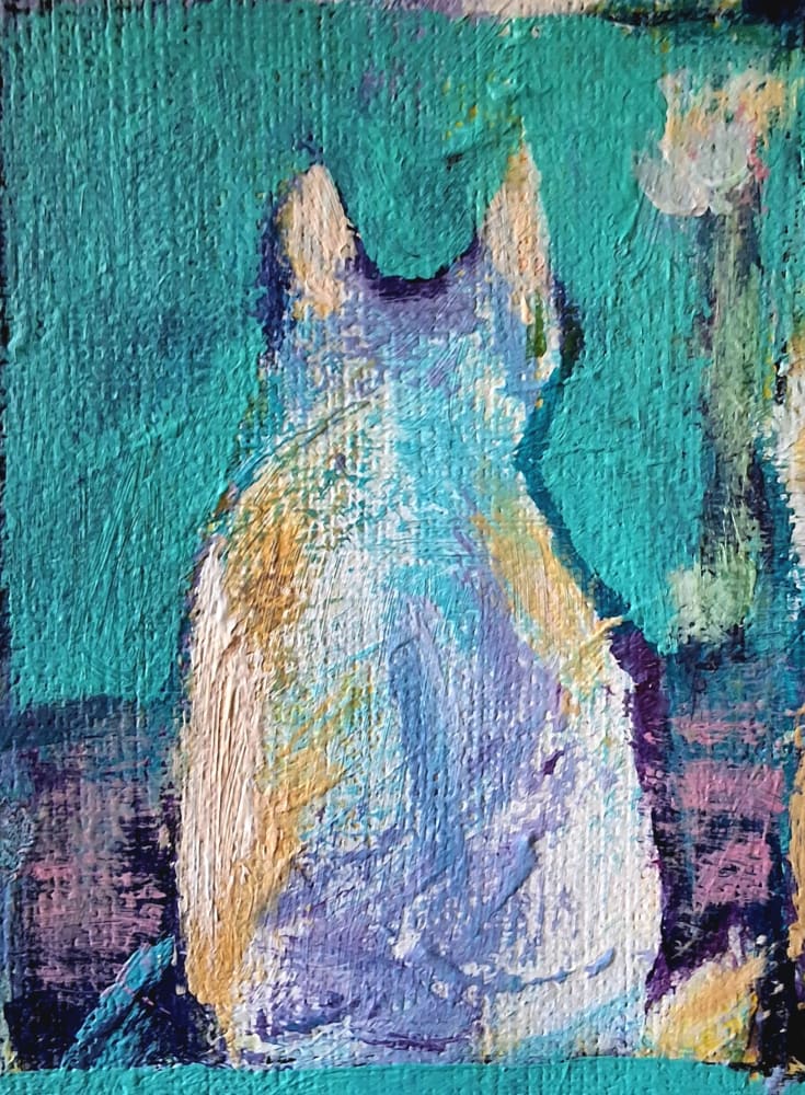 Living in the moment 1, Whimsical ACEO by Minna K
