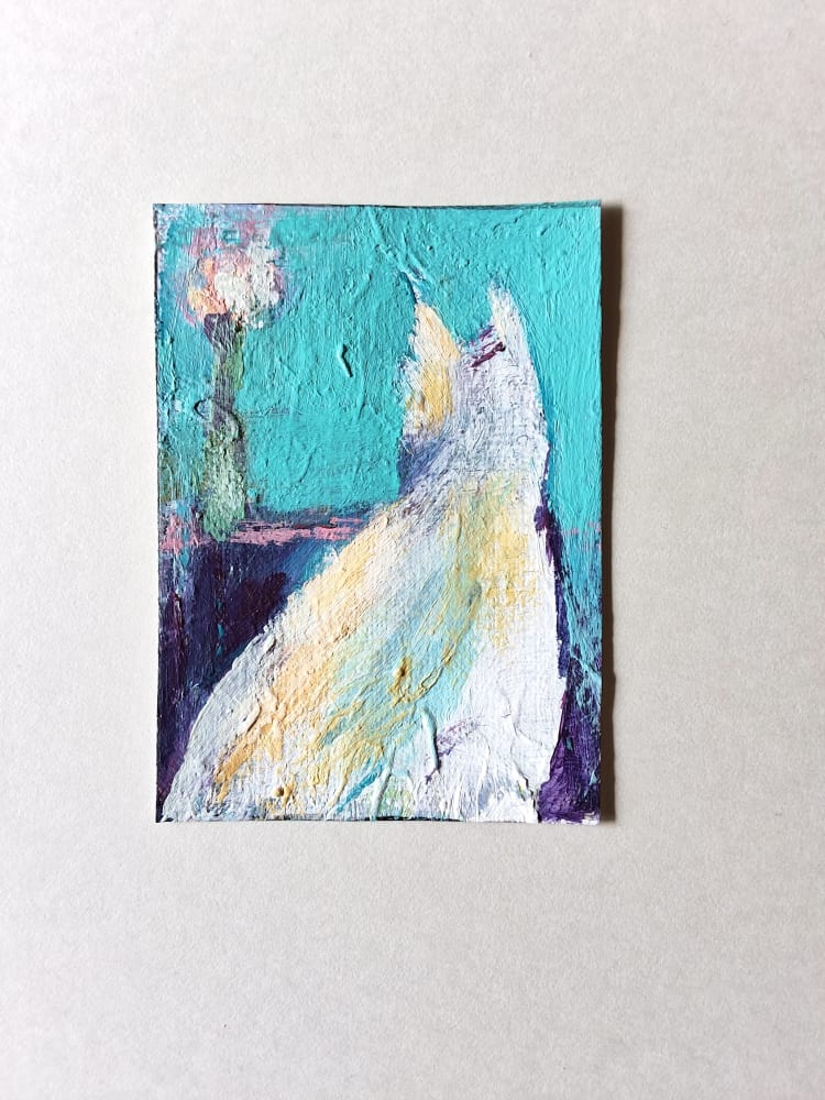 Living in the moment 3, Whimsical ACEO by Minna K