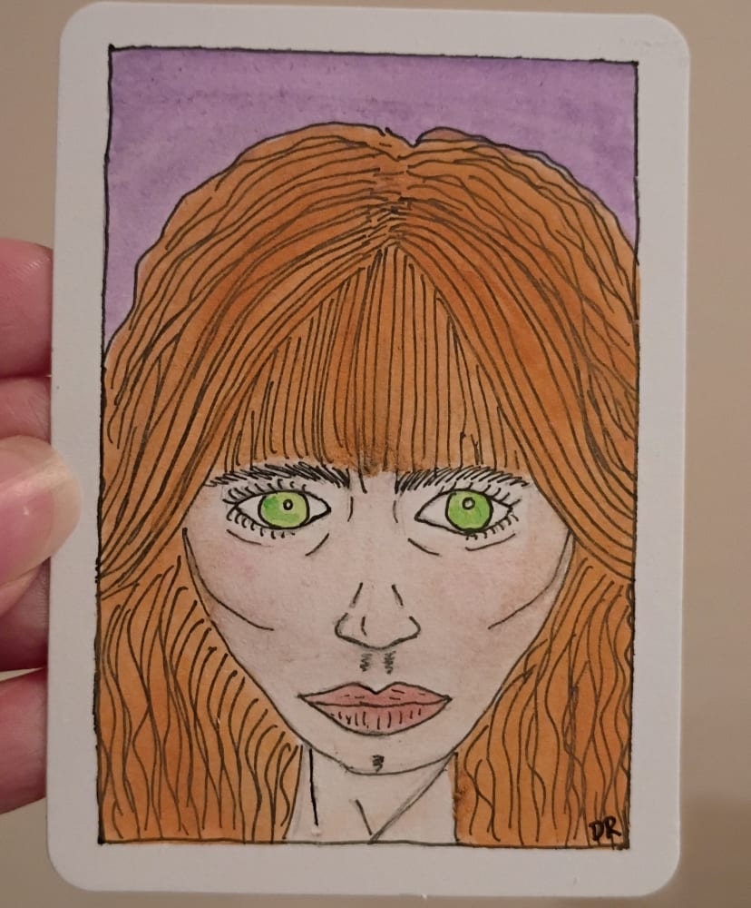 Living Dead Girl, Portrait ACEO by Danielle Redmond