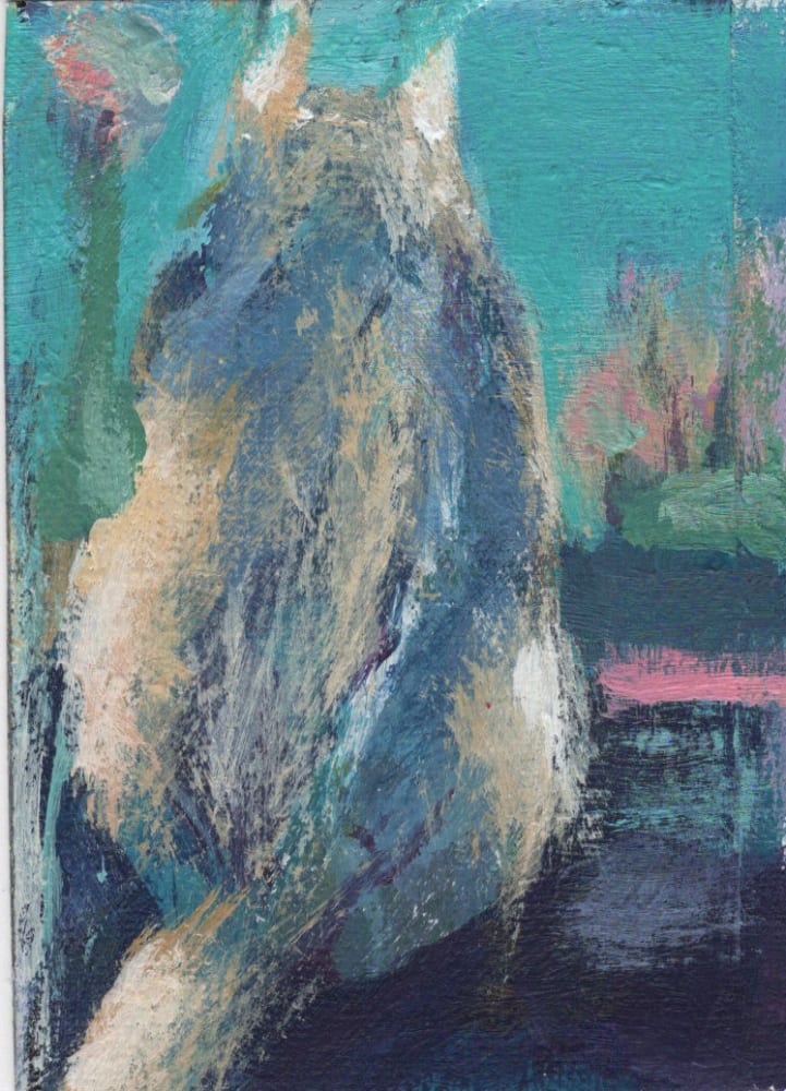 Living in the moment 9, Animals ACEO by Minna K
