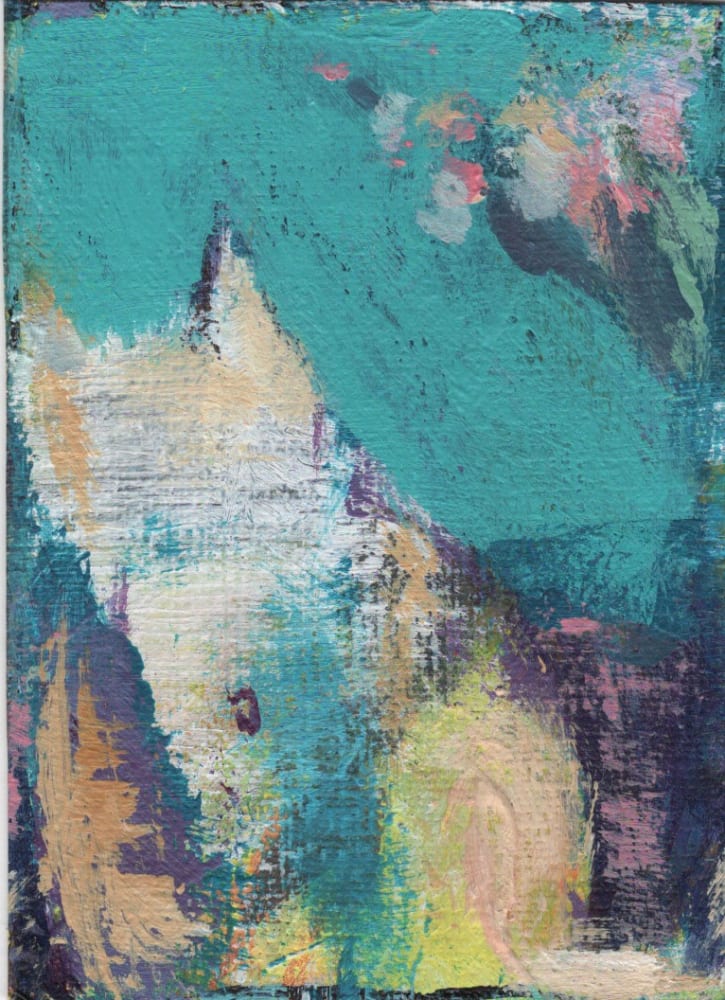 Living in the moment 10, Abstract ACEO by Minna K