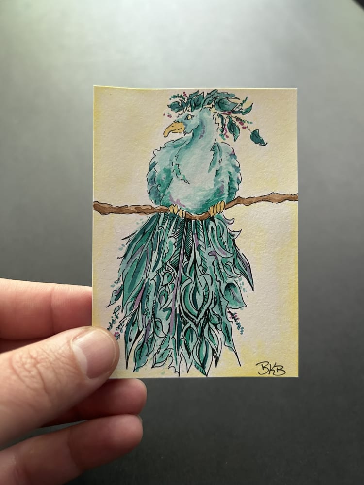 Original ACEO #6, Whimsical ACEO by Brianna Kerr-Baker