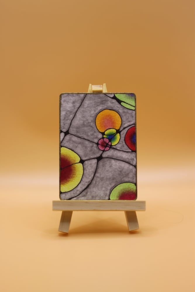 Grey Neurographic, Abstract ACEO by Denise Scott
