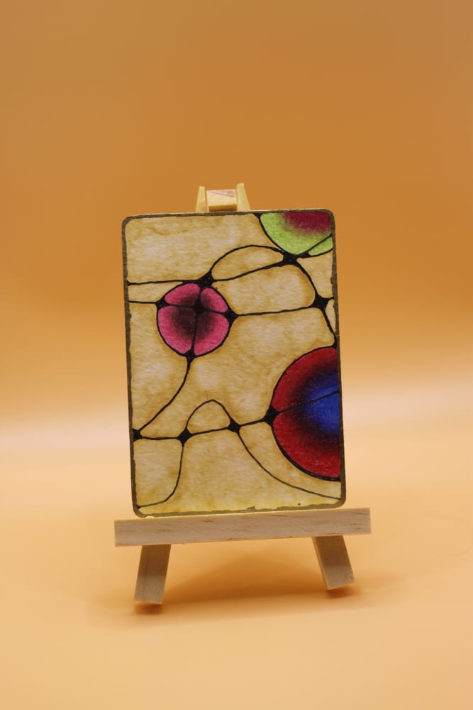 Ginger Neurographic, Abstract ACEO by Denise Scott