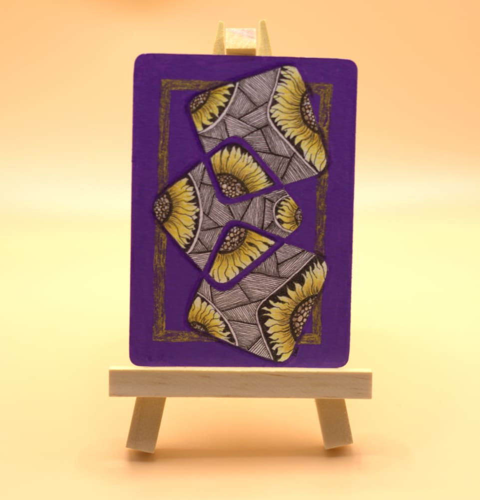 Complimentary Flowers, Abstract ACEO by Denise Scott