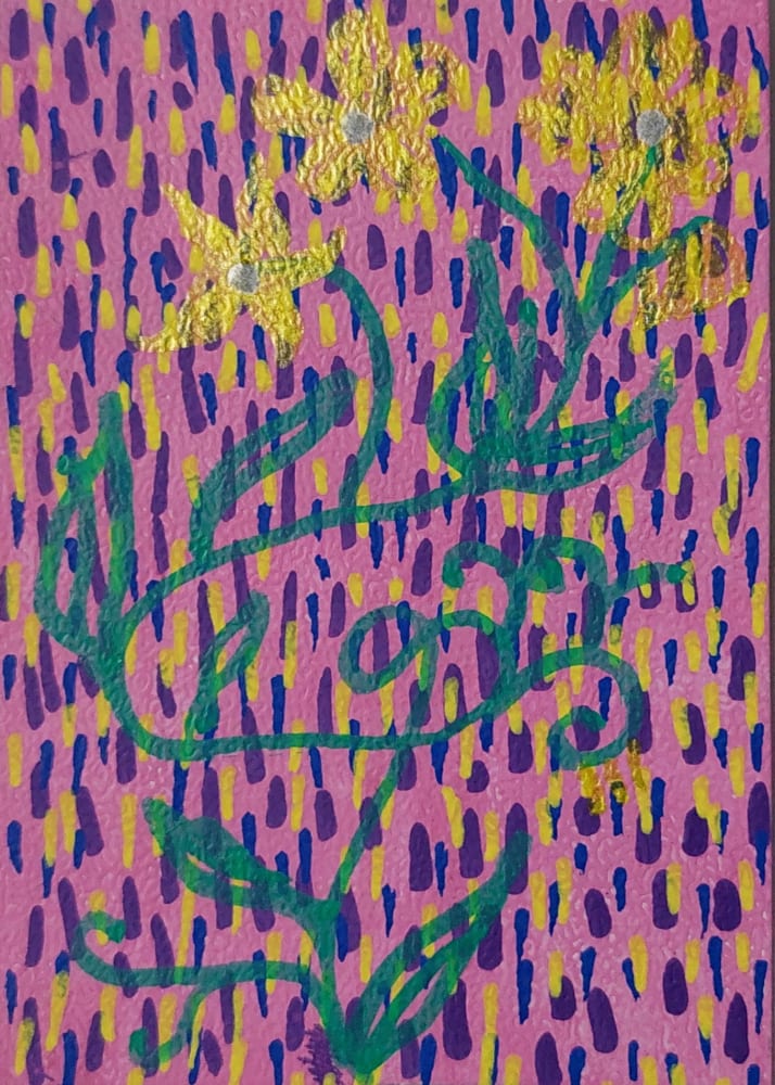Pink Reverie, Whimsical ACEO by Nawsheen Tabassum
