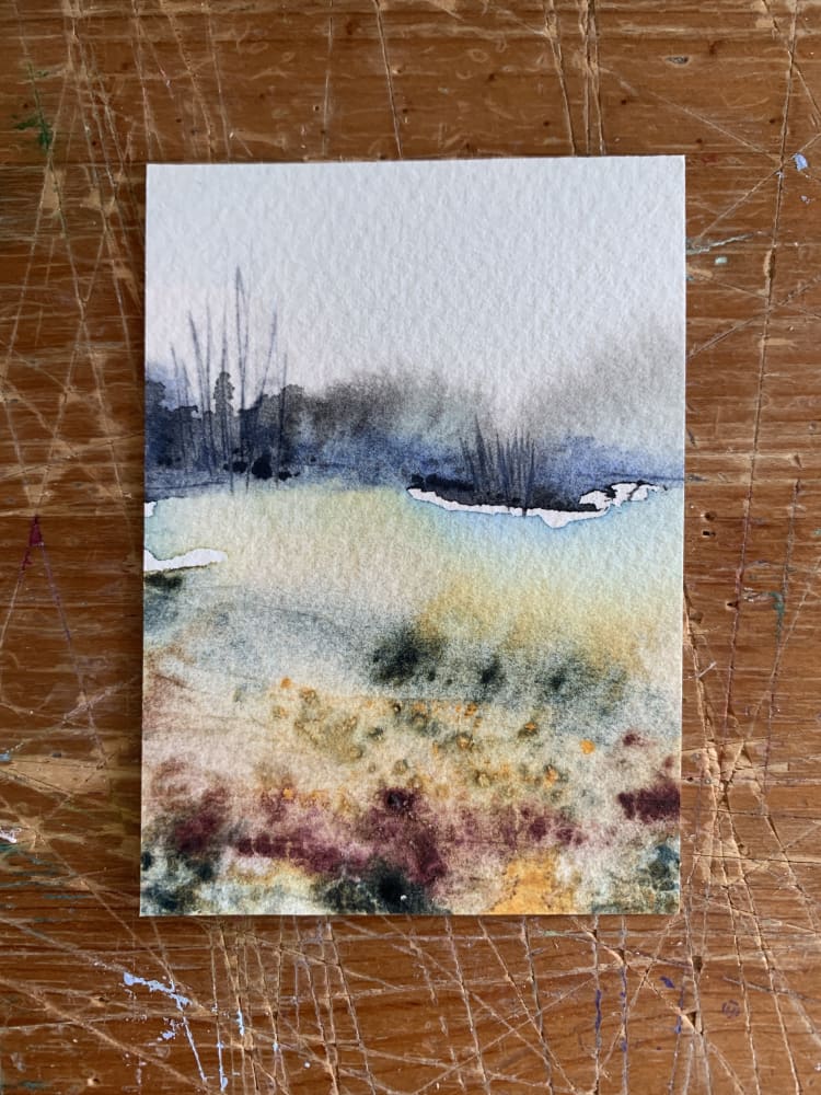 Cranberry Bog 9.5, Nature ACEO by T.D.