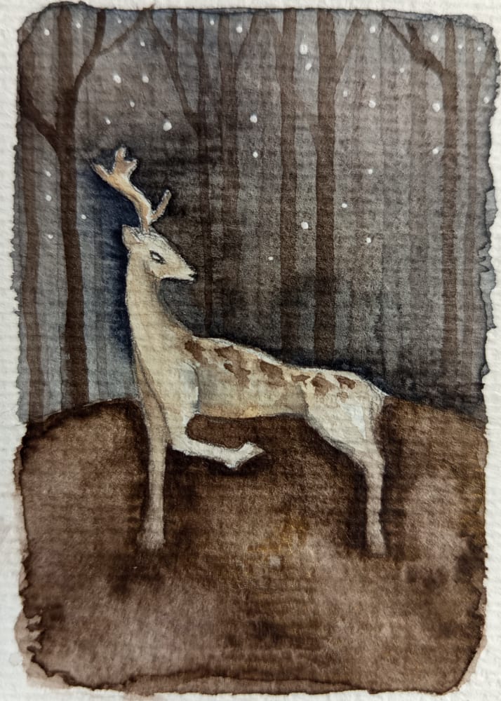 Hollow Tales - II, Whimsical ACEO by Bosco