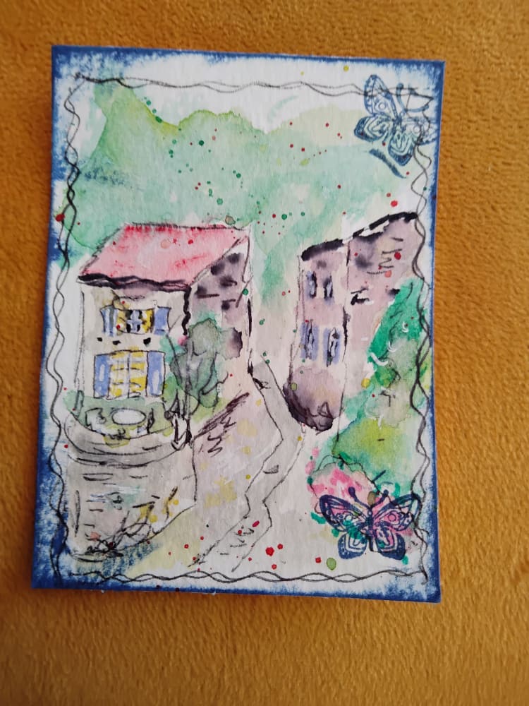 Village provençal, Nature ACEO by floanne