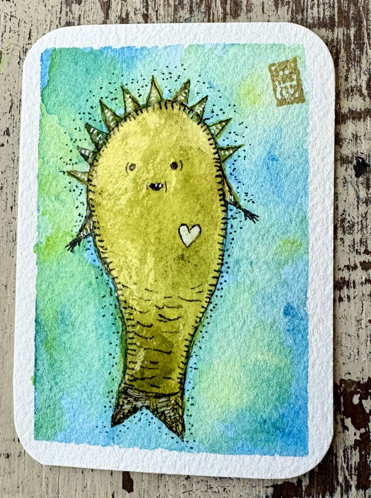 Shimmy, Whimsical ACEO by Kim Jones