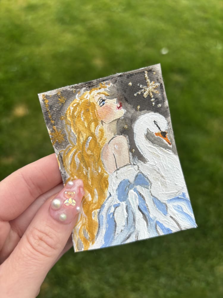 Swan Princess, Fantasy ACEO by Sarah Tasha Weber