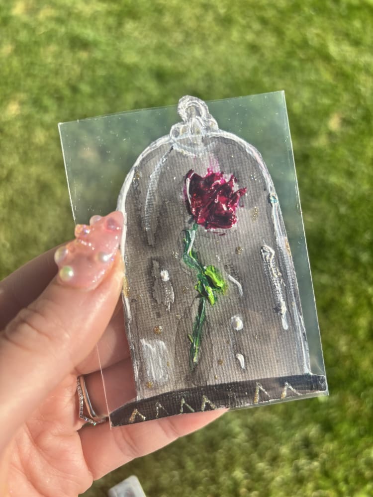 Beauty &amp; the Beast Rose 🥀, Fantasy ACEO by Sarah Tasha Weber