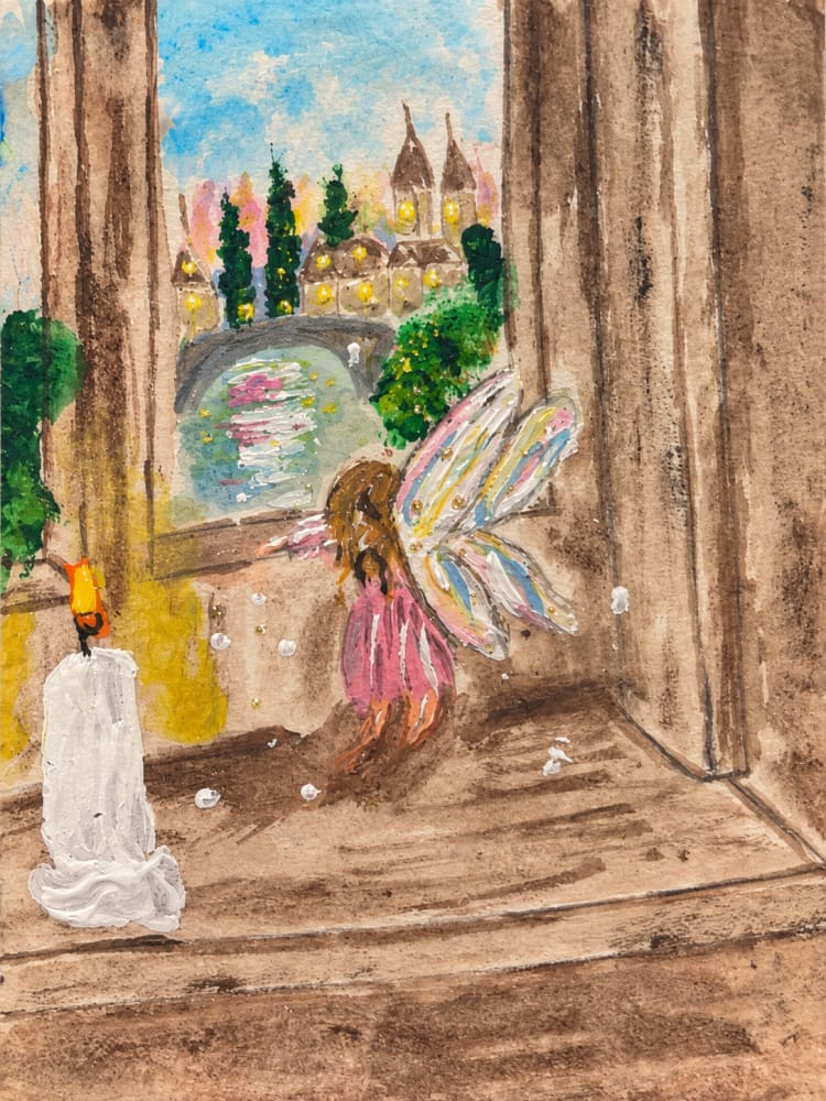 Whimsical Fairy Child PRINT, Whimsical ACEO by Sarah Tasha Weber