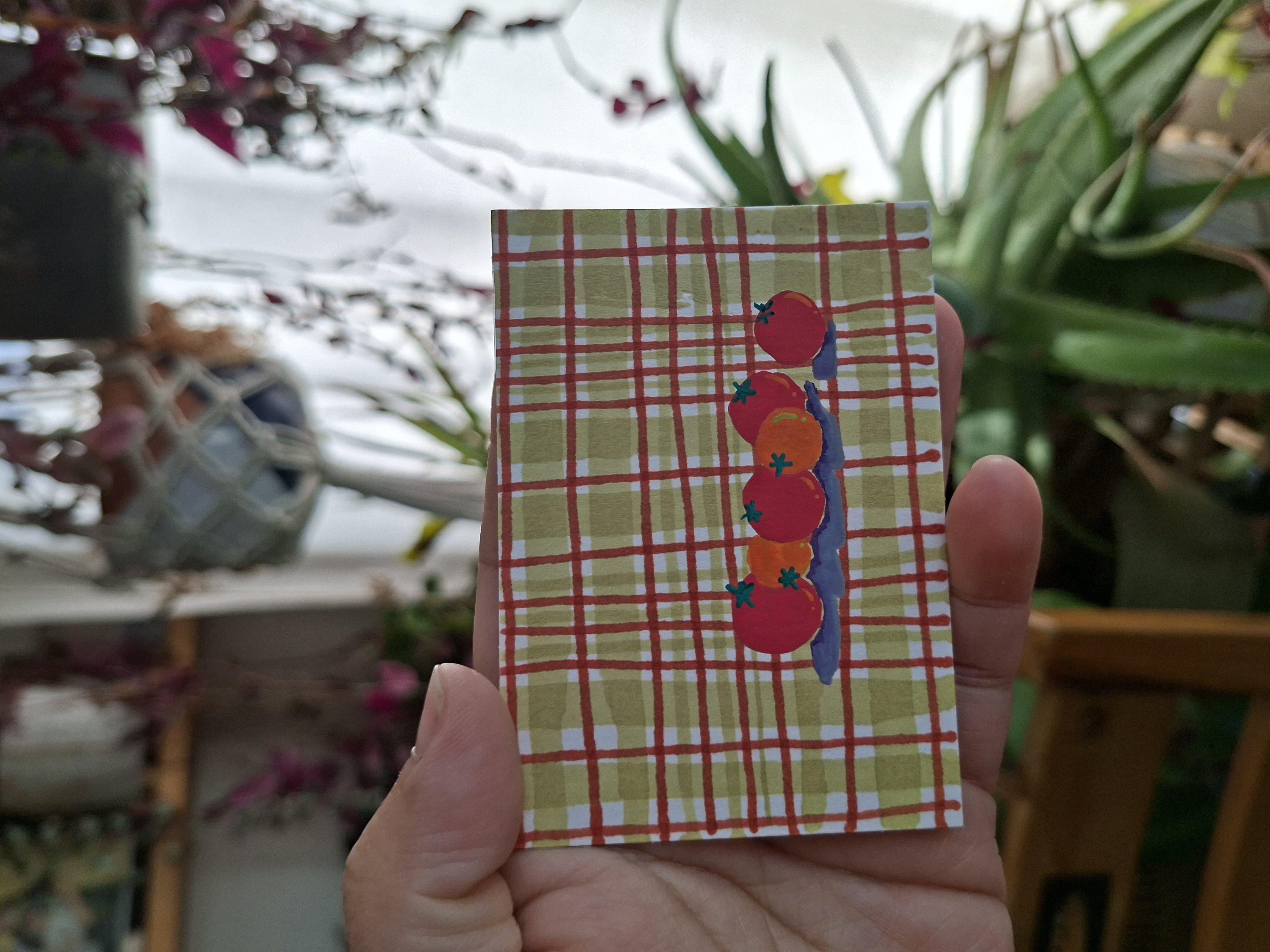 Cherry Tomatoes, Pop Art ACEO by Nix Lee