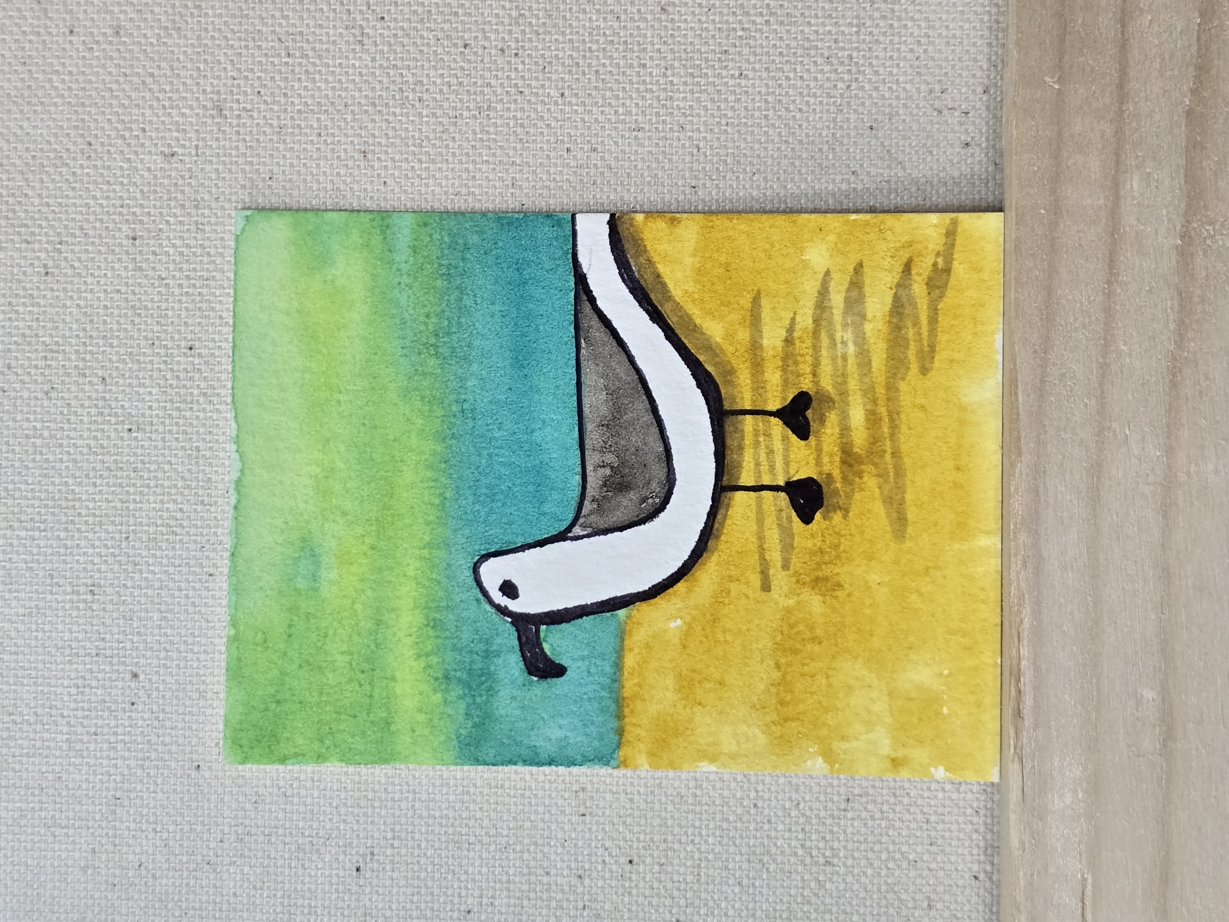 Big Seagull, Animals ACEO by Jo Claire Hall