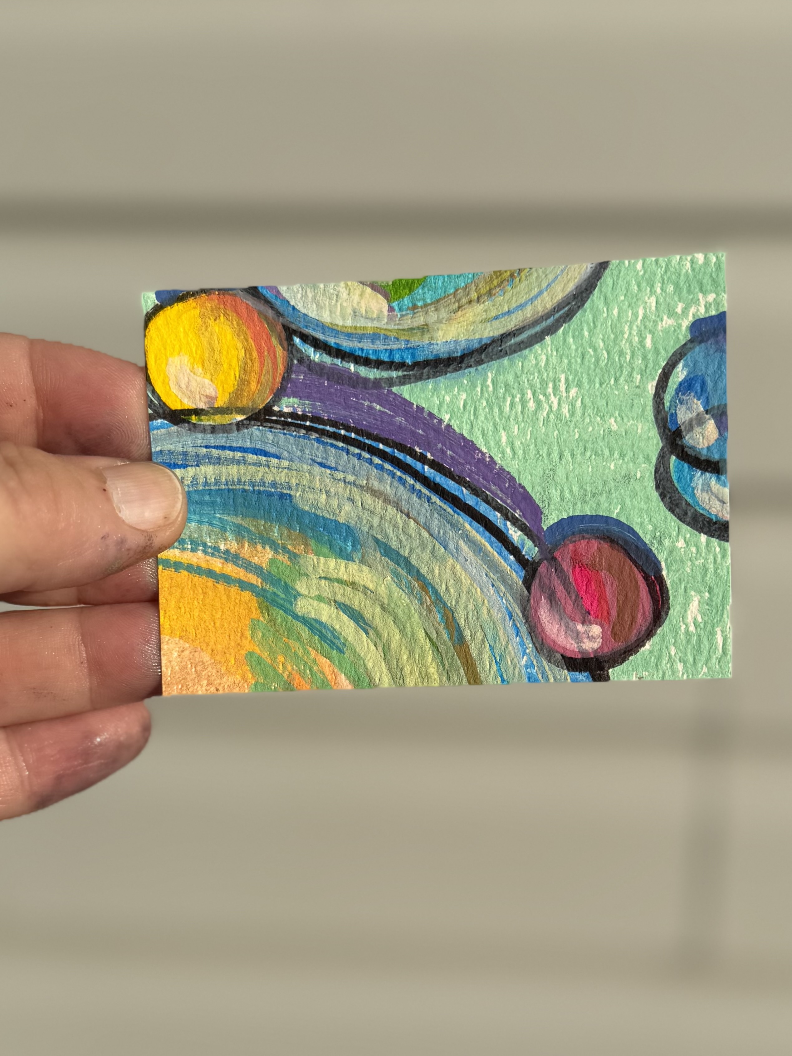 Bubbles 5 of 8, Whimsical ACEO by Gypsy Evolution Art
