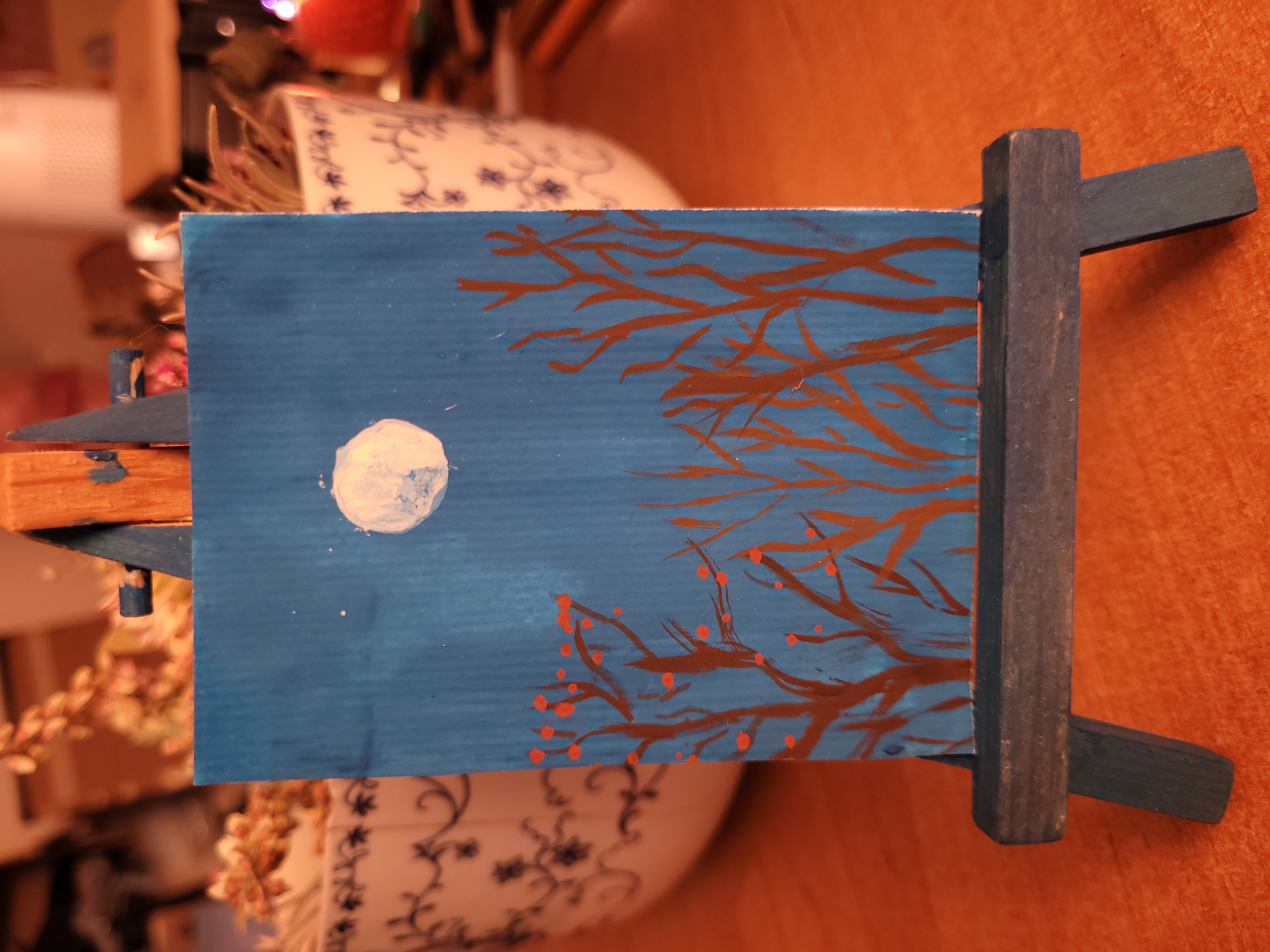 Morning moon, Nature ACEO by Angelika Filipska