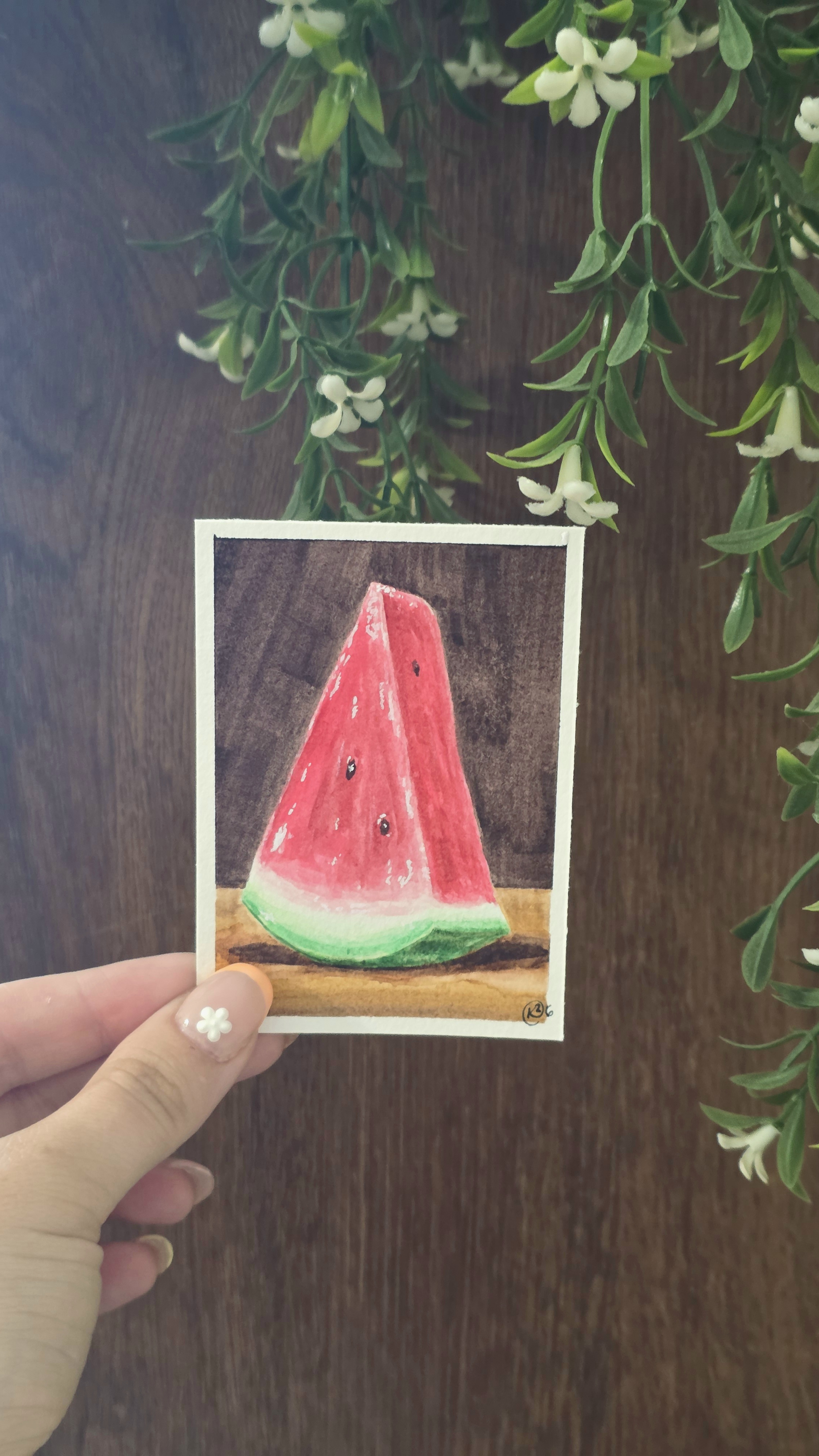 "Watermelon Slice", Food ACEO by Keri Fedorchuk