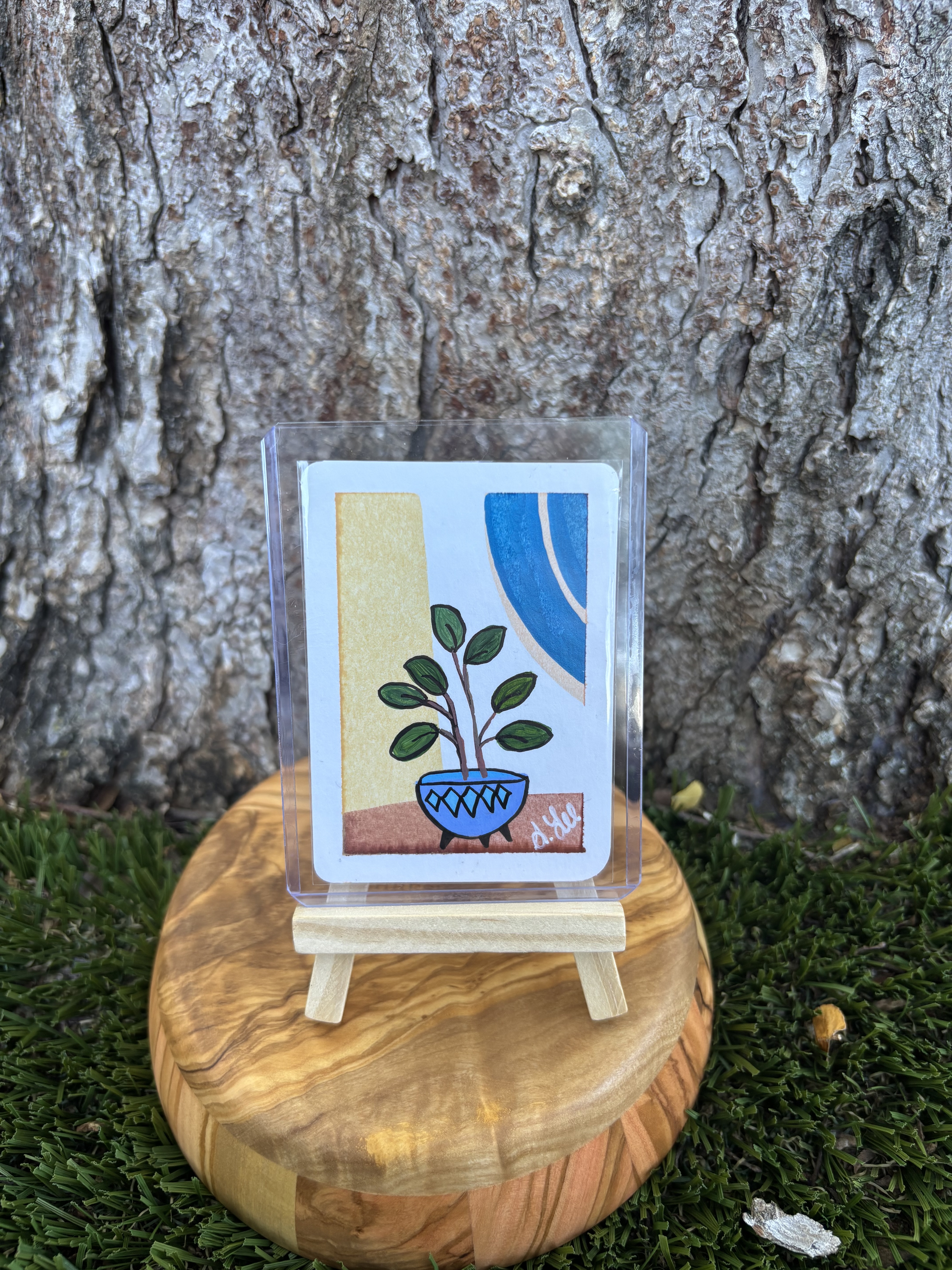 House Plant IV: Series I, Botanical ACEO by Stacy Rogers