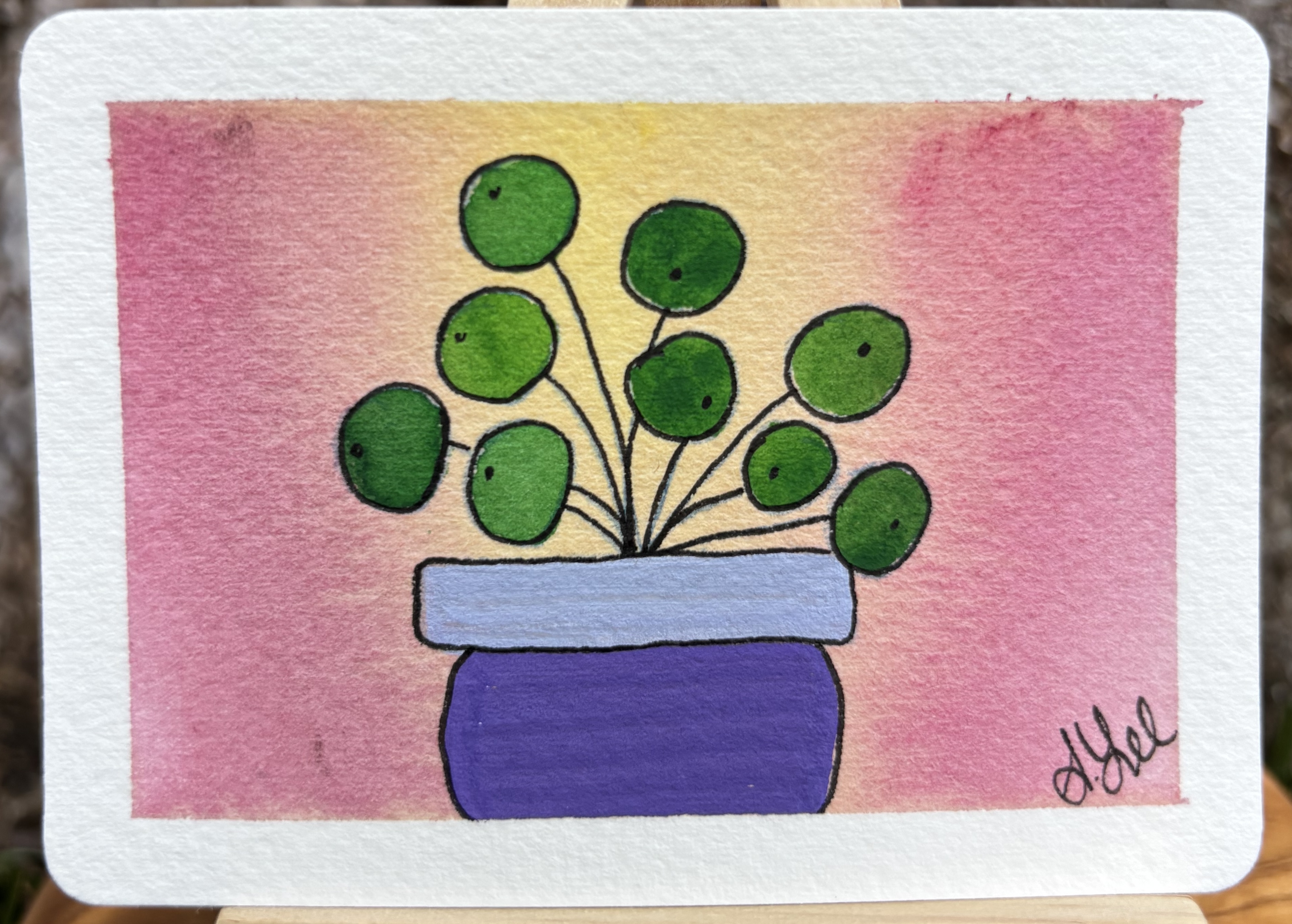 Paige the Pilea detail image 2 by Stacy Rogers