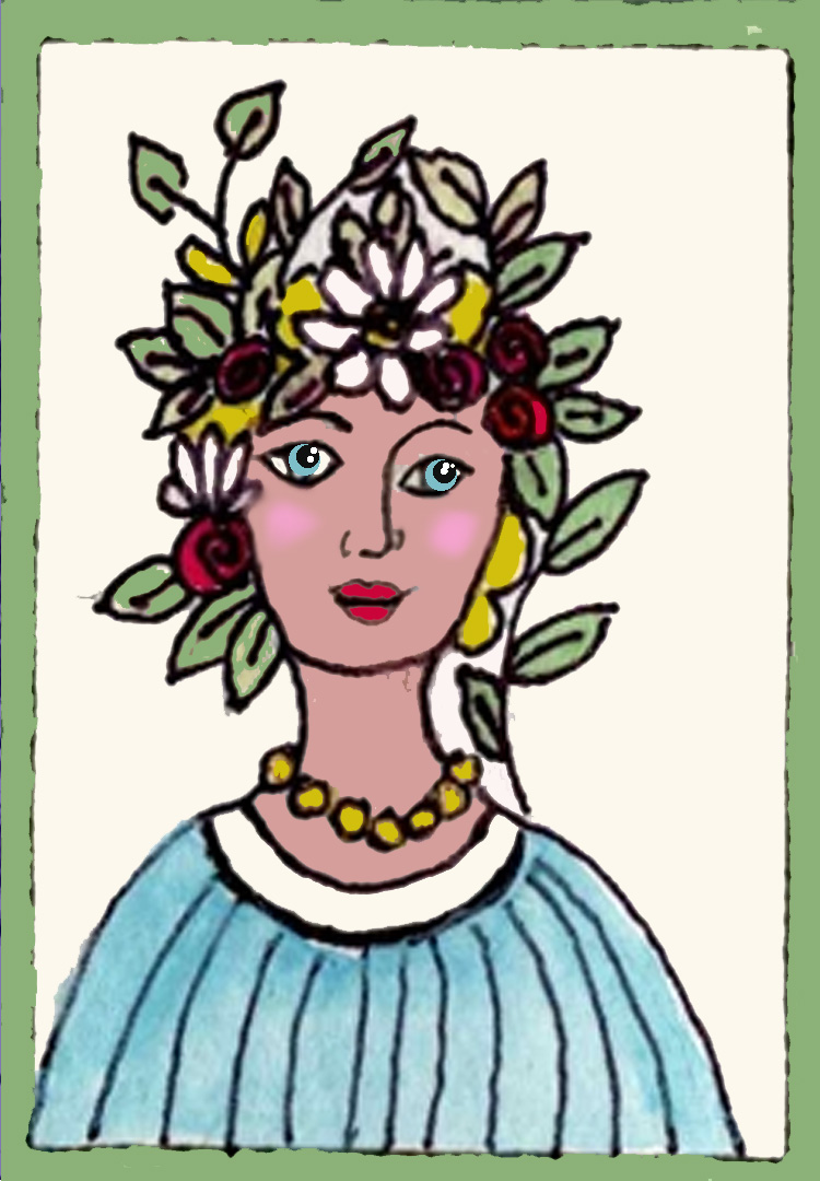 Mother nature, Whimsical ACEO by sue lamarr