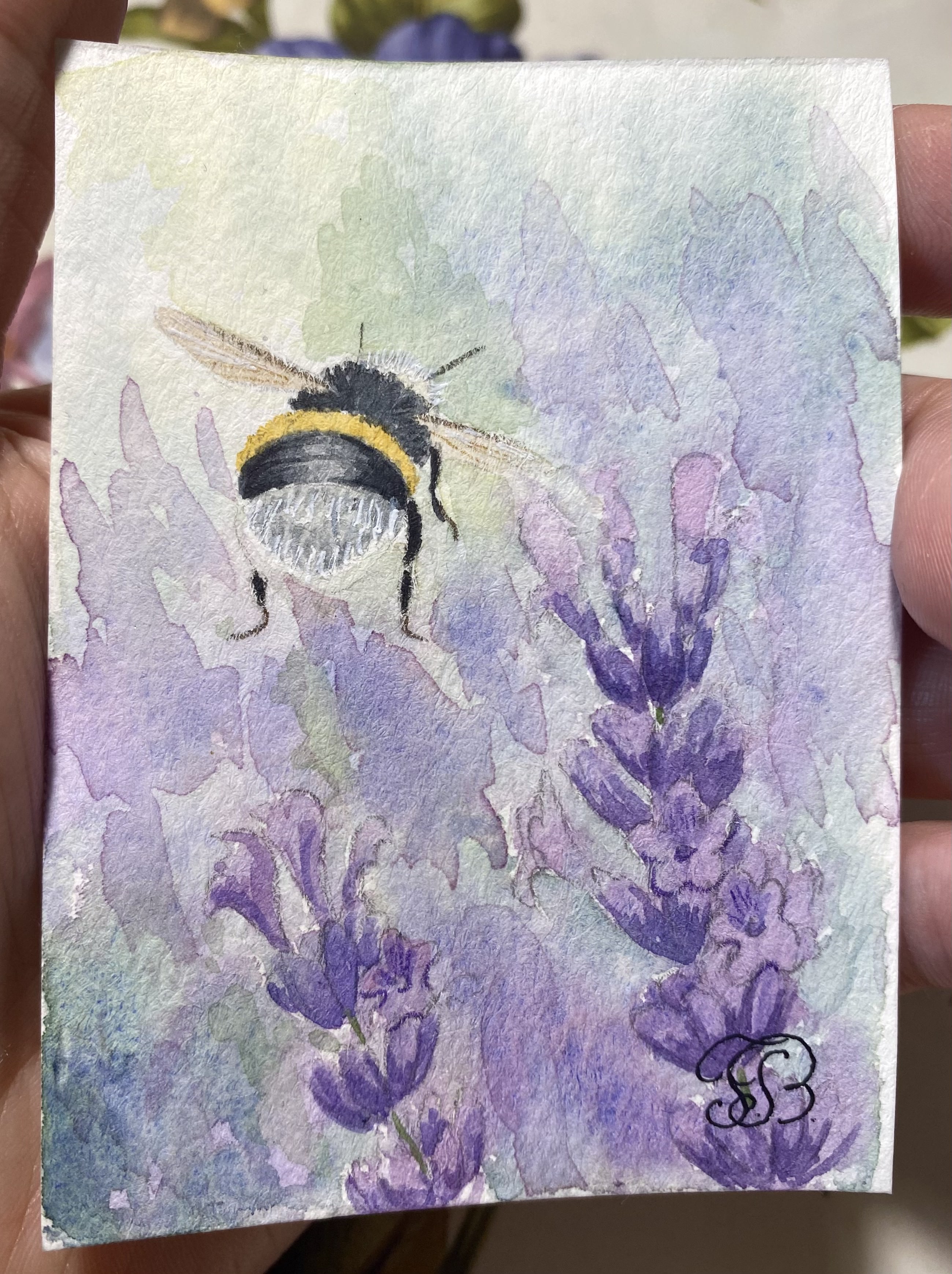 To Lavender, Nature ACEO by Tatyana Bondareva