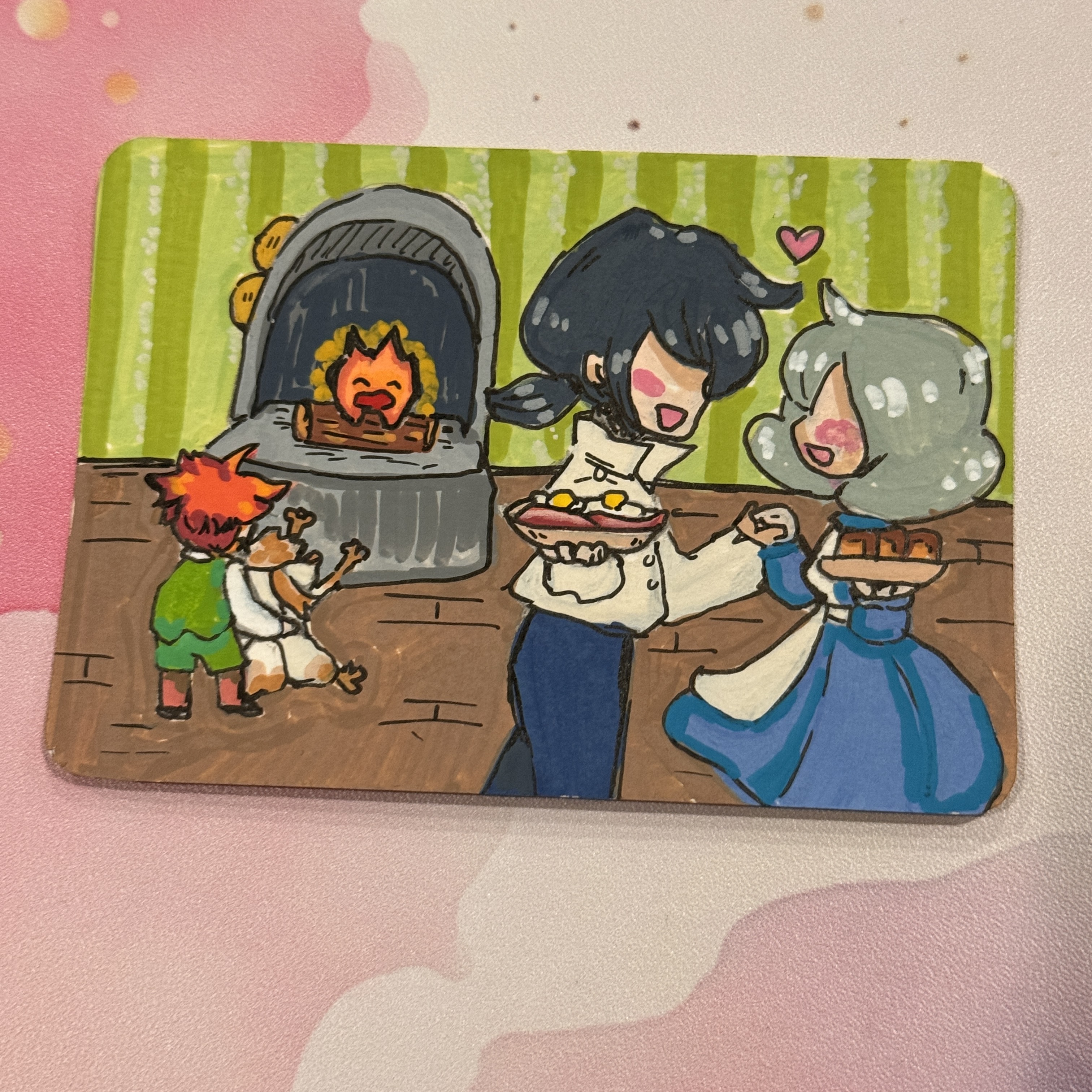 Breakfast is Ready, Whimsical ACEO by Vee