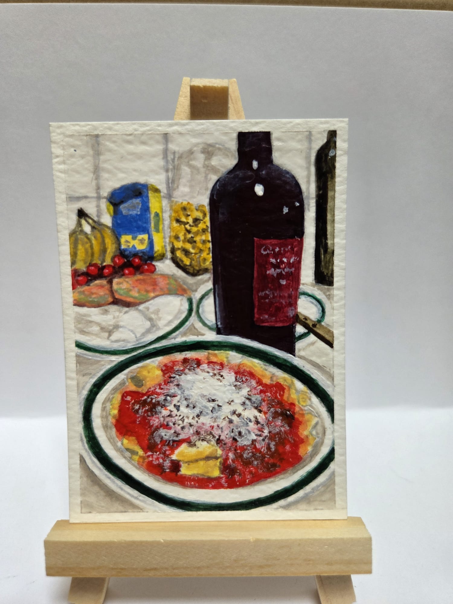 Italian Dinner, Whimsical ACEO by Lori Iaboni