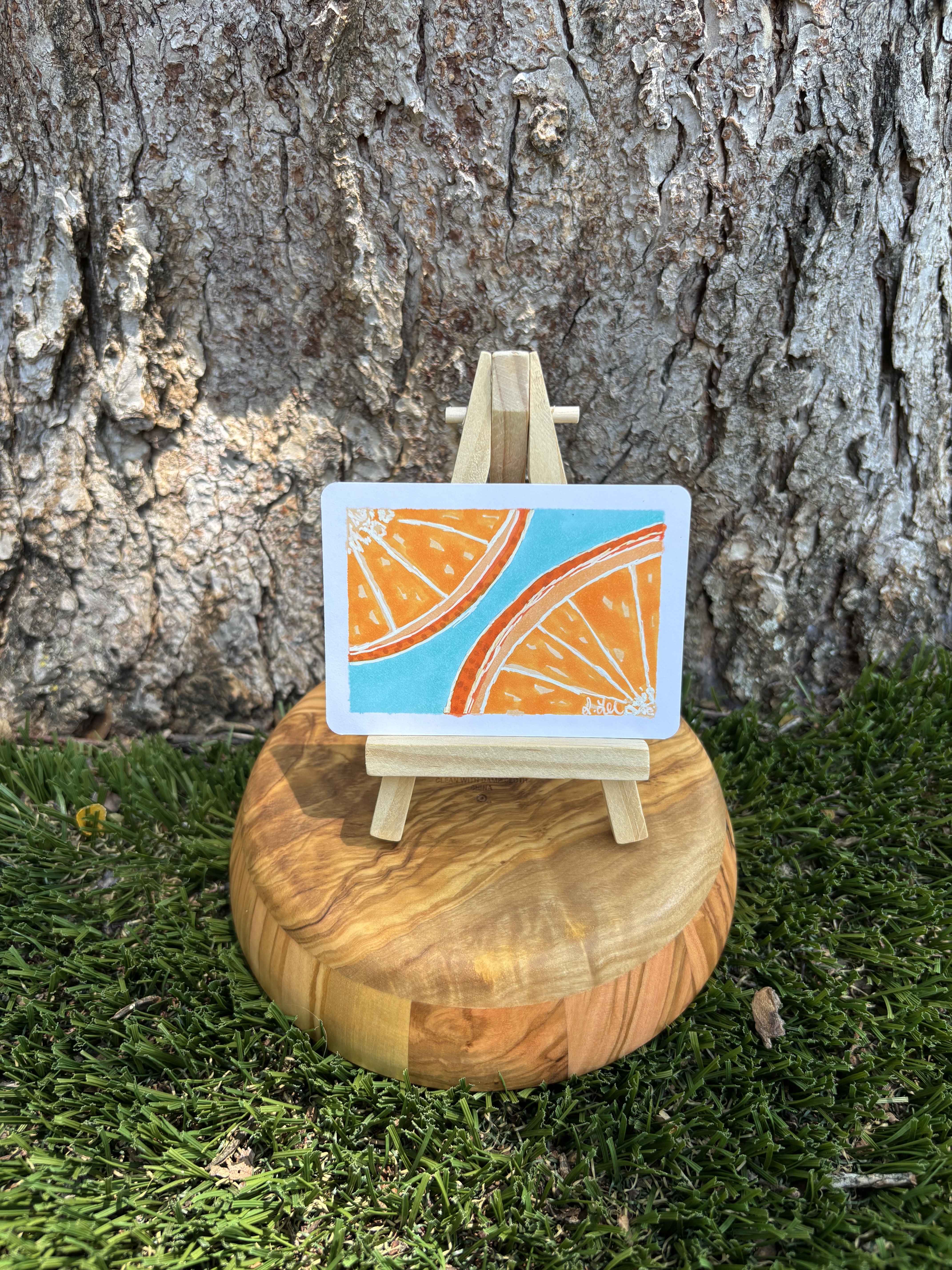 Citrus Sunrise, Food ACEO by Stacy Rogers