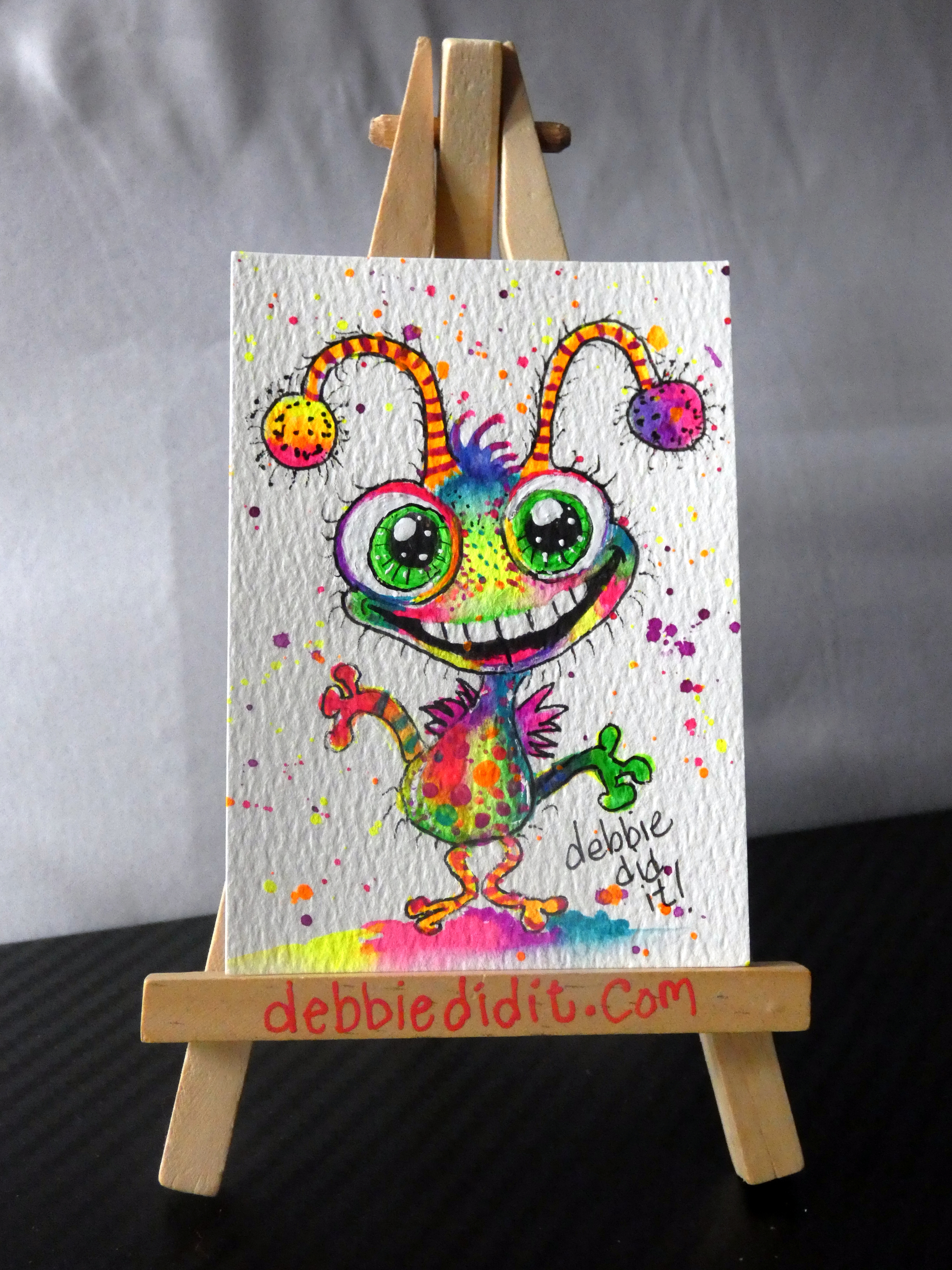 Let’s Dance the Alien Dance, Fantasy ACEO by Debbie Johnson