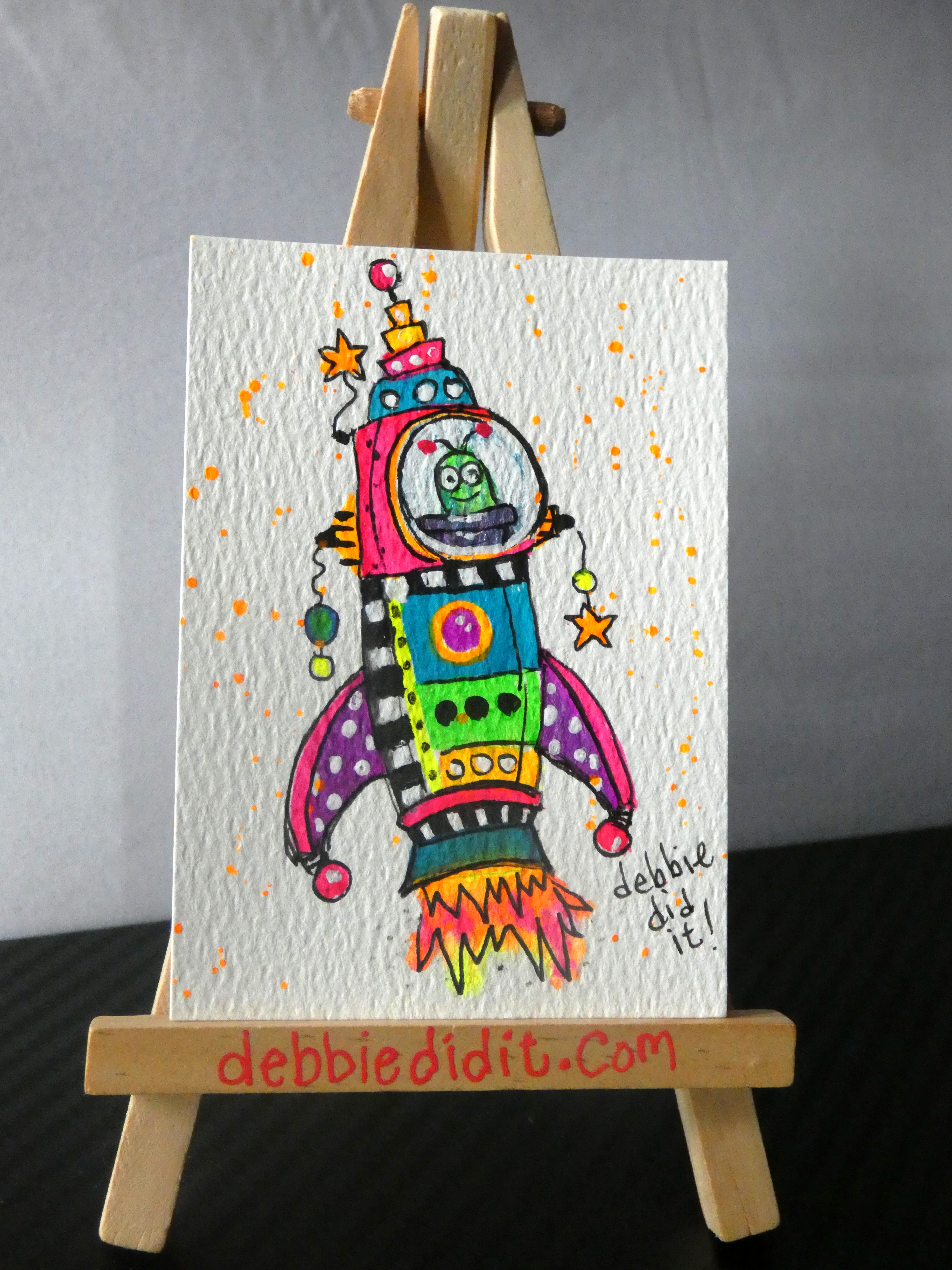 I'll Be Back!, Fantasy ACEO by Debbie Johnson