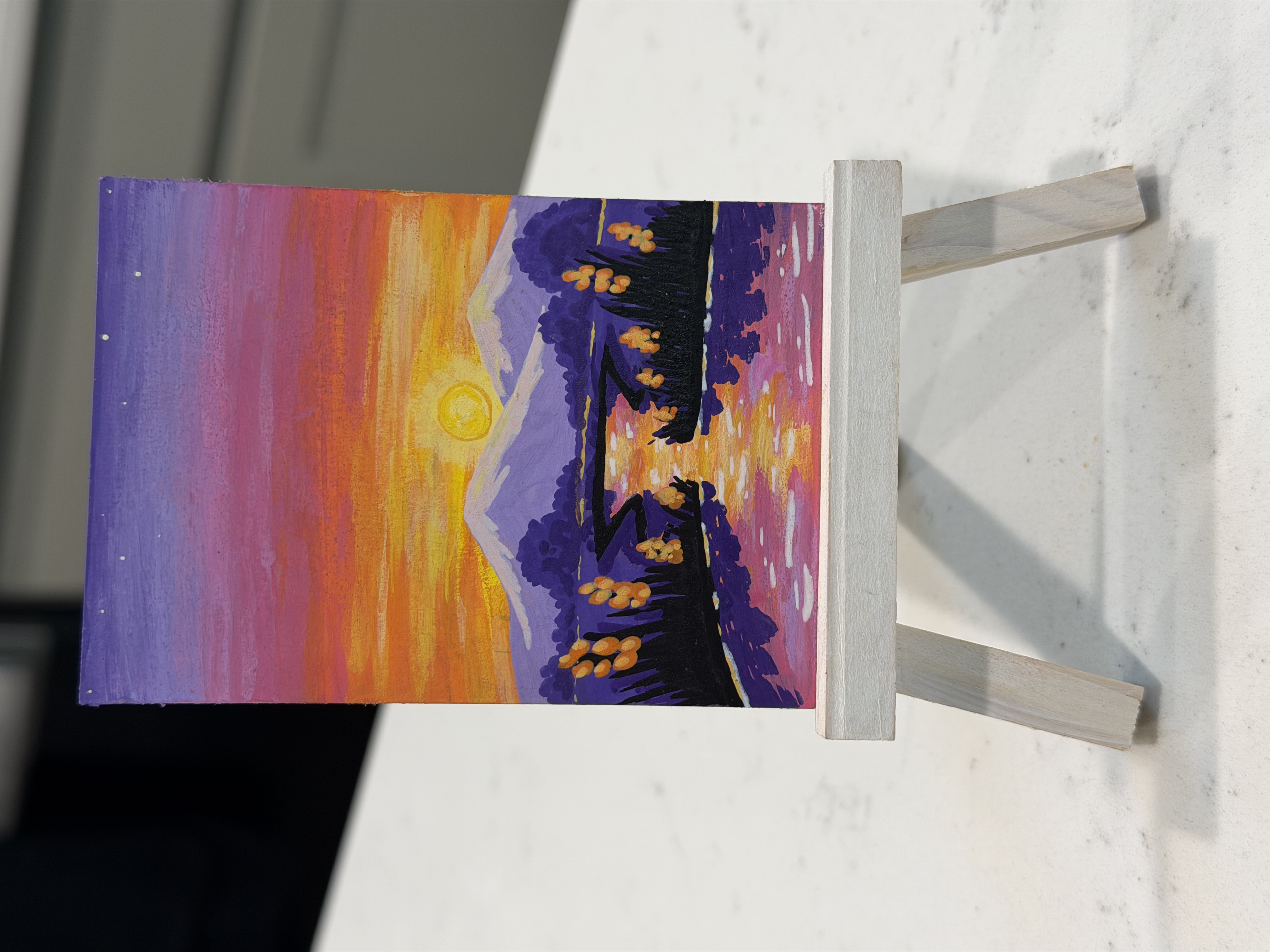 When the Sky Caught Fire, Whimsical ACEO by Shaped By Sykes